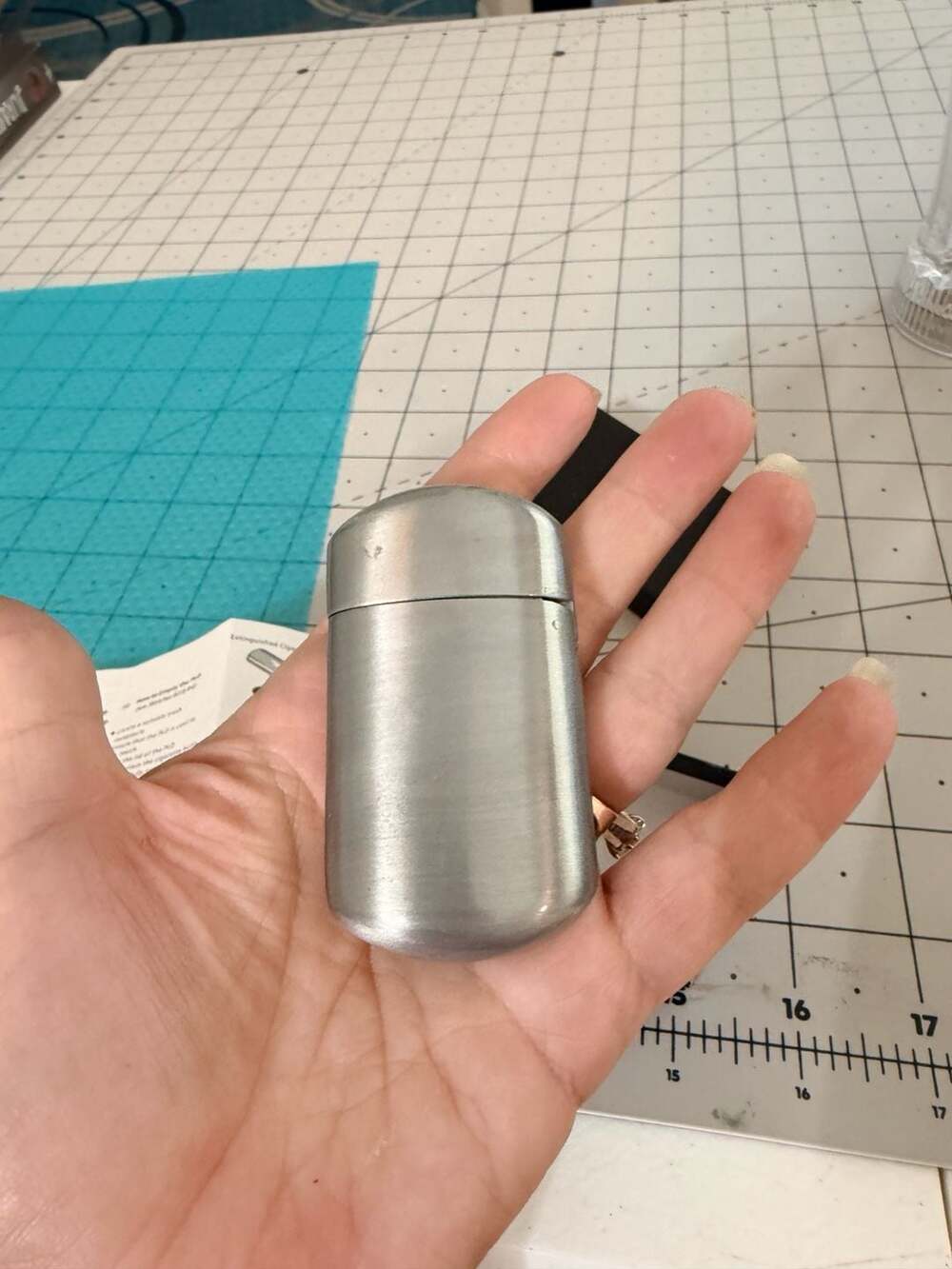 Vintage Portable Litter Device (PLD) Stainless Steel Pocket Ashtray With Box